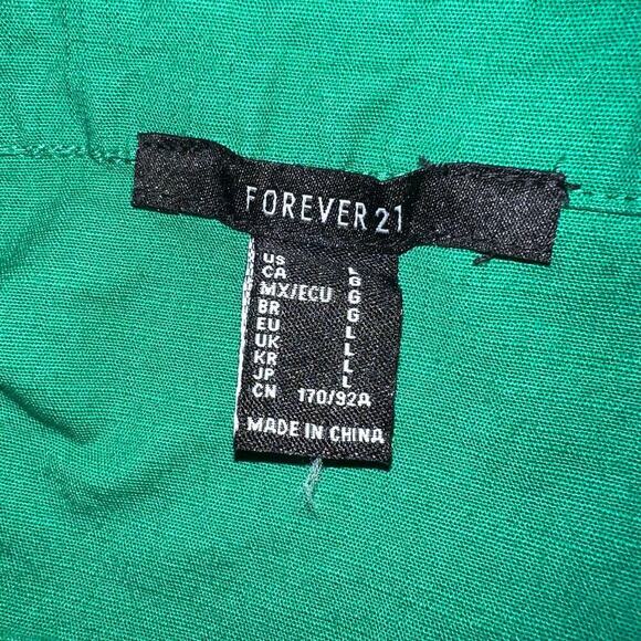 Forever 21 juniors' L square neckline button accent front stretch mini dress - Picture 9 of 9